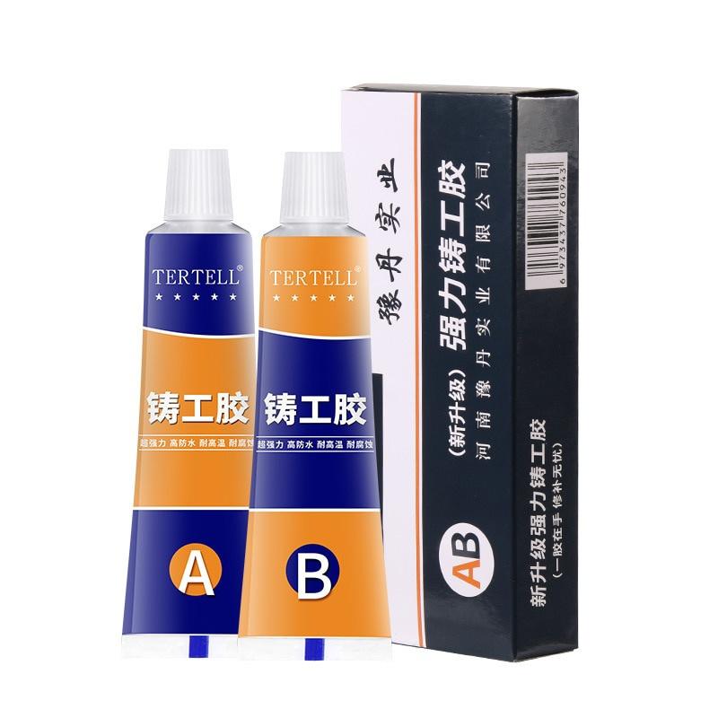Industrial Repair Paste Glue Heat Resistance Cold Weld Metal Repair Paste A&B Adhesive Gel Casting Agent Tools