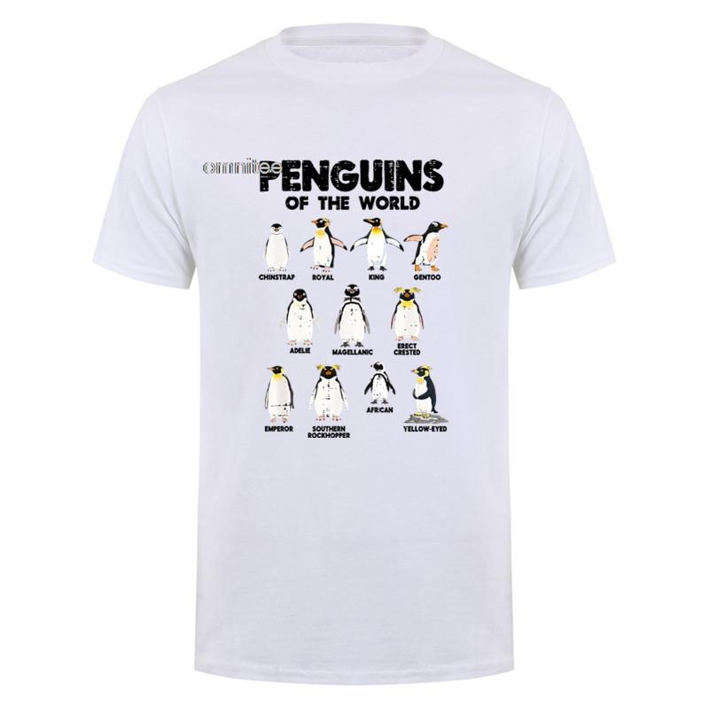 Penguin Penguins Animals of The World Penguin Lovers T Shirt Summer Funny Unisex Tshirt Unisex Clothing HJ020