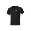 Футболка Li Ning Running Series однотонная светоотражающая быстросохнущая с коротким рукавом для мужчин, черная ATST517-1