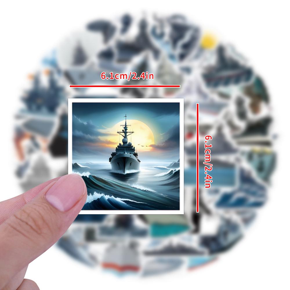 55 Новых Наклеек с Граффити на Тему Линкоров для Украшения Чемодана Наклейки на Мобильный Телефон
