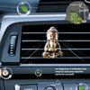 2D плоский клип-диффузор для вентиляции автомобиля с изображением Будды, декоративный (аромат не включен), декор салона автомобиля, клипса для ароматерапии, идеально подходит для праздничных подарков