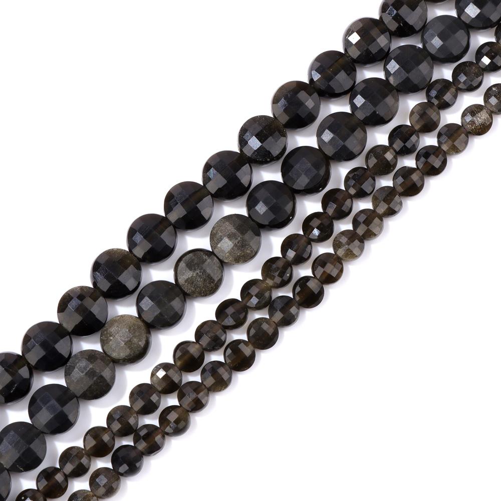 4/6mm Faceted Round Coin Stone Bead Accessories Flat Small Quality Crystal Gem Quartz Amazonite Lapis Bead Charm For DIY Jewelry