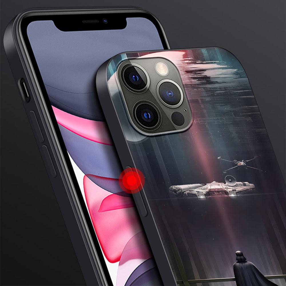 Чехол Йода Дарт Вейдер для Apple iPhone 13 14 Plus 11 12 Mini 15 Pro Max 7 8 SE 2020 X XS XR Силиконовый Черный Мягкий Чехол для Телефона