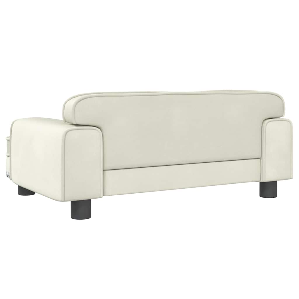 Kids Sofa Cream 70x45x30 cm Velvet