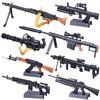 1:6 Масштабная Игрушка Мини Модель Оружия M134 MG42 AK47 98K Винтовка Пазлы Строительные Кубики Сцена Сборки Песочница Игра Игрушка