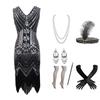 1920s Gatsby-Inspired Beaded Sequin Fringe Dress - Retro Evening Style for Women