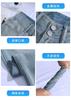 Lyocell Tencel Short Tall Waist Double Buckle Drop Feeling Ice Cool Narrow Version Wide Leg Nine Cent Jeans Female