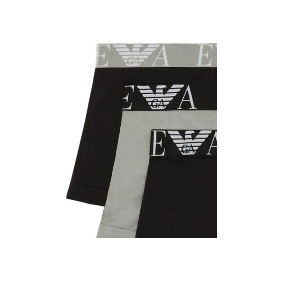Emporio Armani Мужское нижнее белье Боксеры с вышивкой букв на поясе SS24 3 шт. 111357-4R715-35321