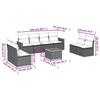VidaXL Salon de Jardin avec Coussins 9 pcs, Canapés de Terrasse, Ensemble de Meubles de Patio, Mobilier d'Extérieur, Gris 3225899