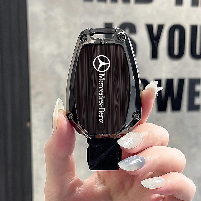AABID1 Car Key Case Cover Key Bag Shell Fob For Mercedes Benz A B C S Class AMG GLA CLA GLC W176 W221 W204 W205 Key Bag Accessories