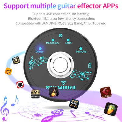 Беспроводная педаль для перелистывания страниц, перезаряжаемая педаль для перелистывания страниц, педаль для перелистывания страниц, перелистыватель страниц партитур, совместимый с Bluetooth