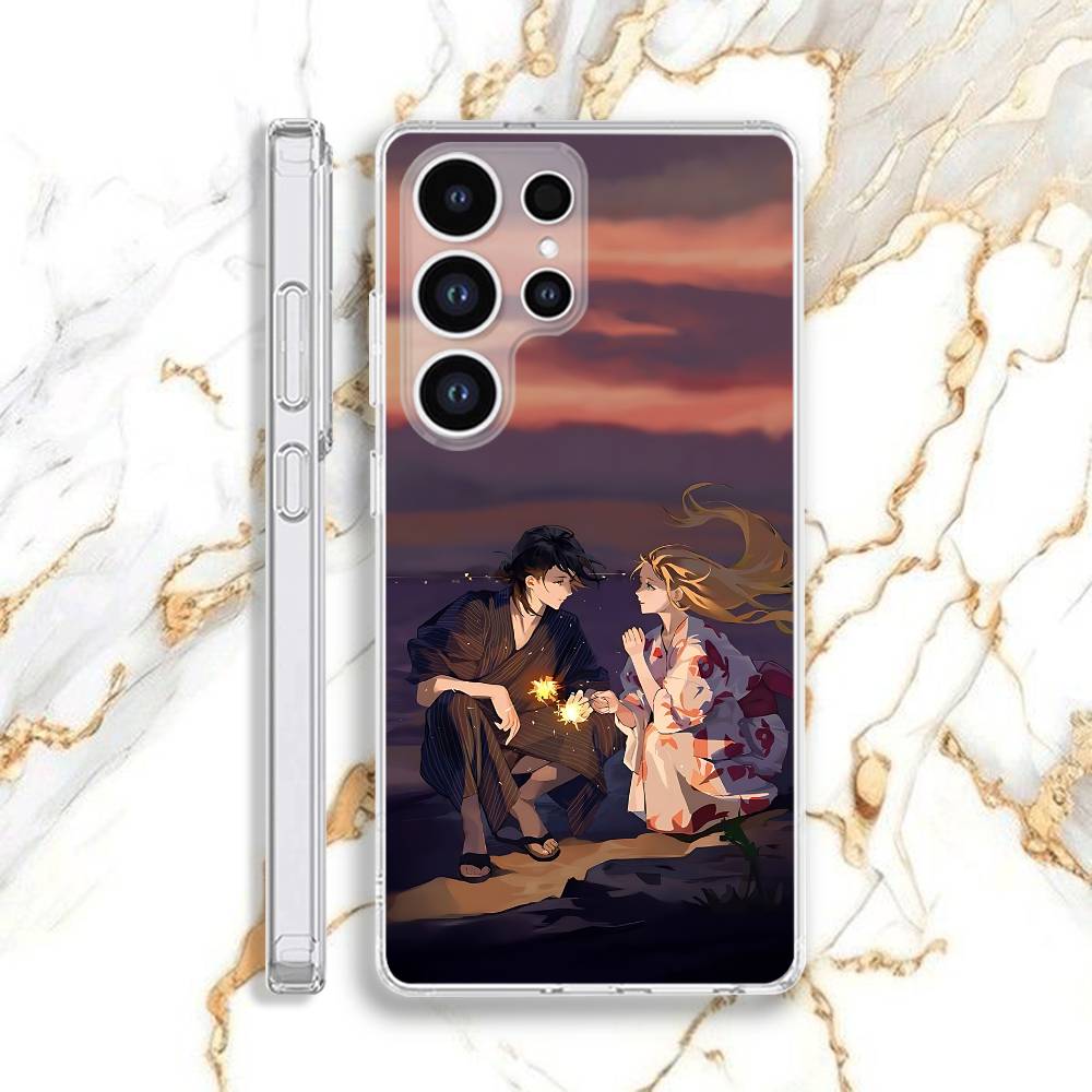 Чехол для телефона Kingyoya-san no Karisome Fuufu для Samsung S21, S24, S30, S10, S22, S25, S23, S10, Plus, Ultra, 5G, FE, lite Прозрачный Мягкий