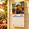 Academic Wall Calendar 2027 Funny Highland Cow Calendar, Cute Farm Animal 12 Month Functional Bedroom Decor Scottish Hanging Planner for Rustic