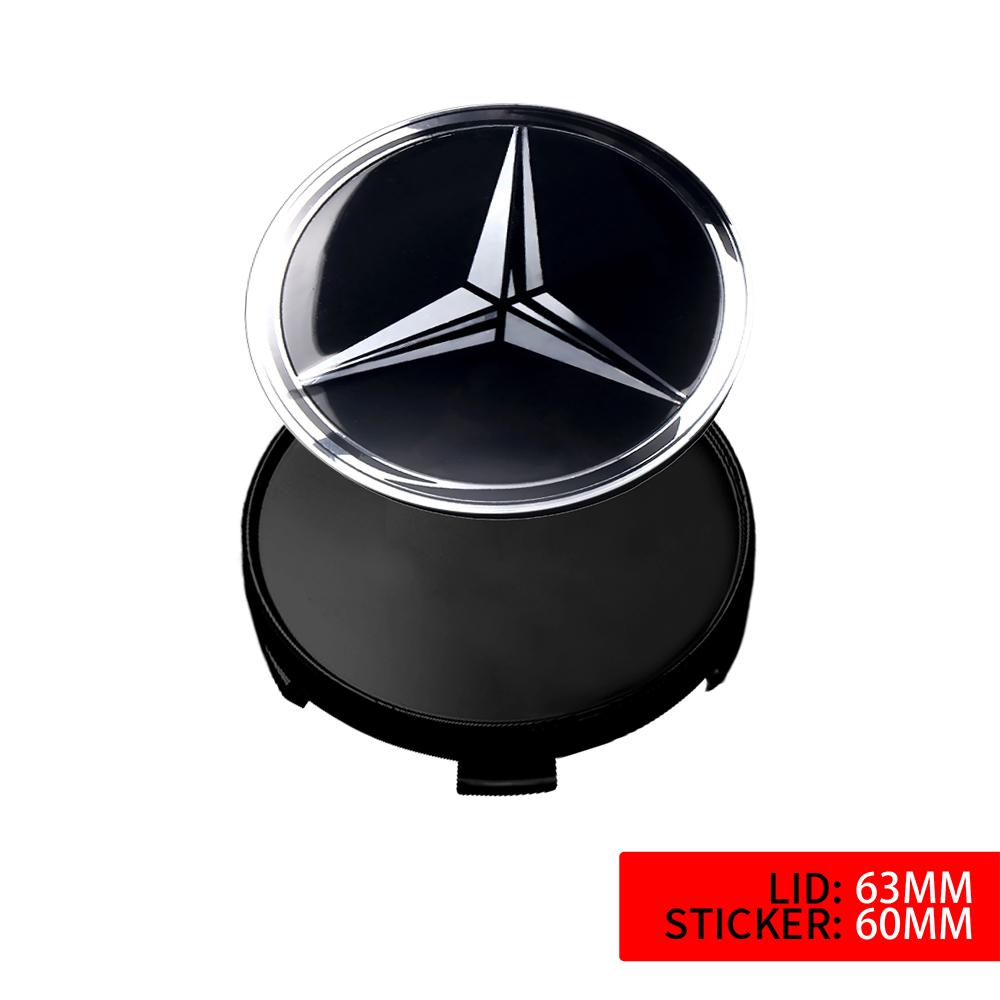60mm/63mm/68mm Car Wheel Center Cap Hub Covers Badge Accessories for Mercedes Benz A B C E R G S Class AMG W124 W169 W176 W212