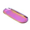 Oval Jewelry Tray Mirror Reflection Vacuum Plating Oval Decorative Tray Glossy Edge Oval Nail
