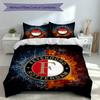 3pcs Feyenoord Rotterdam logo Duvet Cover Set, Includes 1 Duvet Cover and 2 Pillowcases,Skin-Friendly&Comfortable Fabric,Suitable Bedding Sets