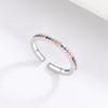 BF CLUB Silver Color Simple ZirconRings For Women Geometric Fashion Open Adjustable Handmade Party Jewelry Gift Allergy