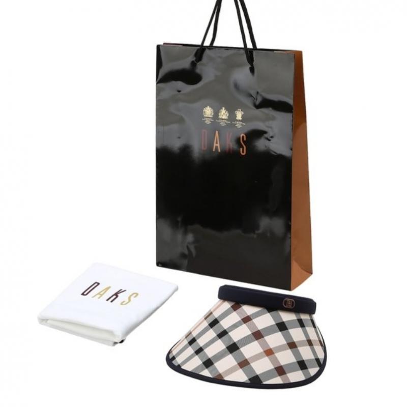 Daks Navy Check Sun Cap [wide Brim] Dbhe4f101n2