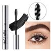 Thick Waterproof Black Curling Mascara Silver Tube Brushed Silk Fiber Mascara Eye Makeup