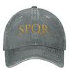 Индивидуальная золотая кепка-бейсболка SPQR, повседневная, летняя, тракер, дропшиппинг, для улицы, спорта, хип-хопа, унисекс, мужская, классическая кепка-бейсболка