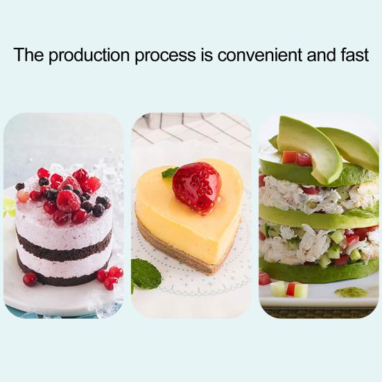 Форма для выпечки из нержавеющей стали с прессующим дном, форма "Сердце", "Круг", легко извлекаемая, форма для десерта, кухонный инструмент