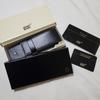 Used MONT BLANC Black Leather Pencil Case with 2 Pens and Box