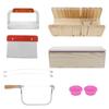 9PCS/Set 1200ml Silicone Soap Molds Kit Wood Bread Cutter DIY Soap Making Cutting Tool