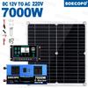 7000W Solar System Power Kit 12V/24V Dual Voltage with LCD Inverter 100A Controller 300W Panel for Home/RV/Camping Power Station
