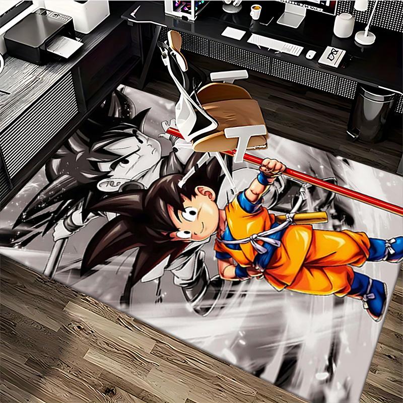 1pc Dragon Ball Z Goku Chair Mat - Anime Cartoon Design Office Desk Pad, Non-Slip Rug for Home Decor, Gaming Room, Seasonal Gift.U083