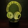 Наушники 3D Night Light Гарнитура Иллюзия LED Лампа Игровая Комната Декор Наушники Подарки На День Рождения Для Любителей Музыки Подростков Мальчиков Девочек