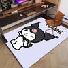 Custom Kuromi Mat Personalized Name, Polyester Washable Indoor Entryway Rug, Gift for Christmas, Easter, Thanksgiving Day
