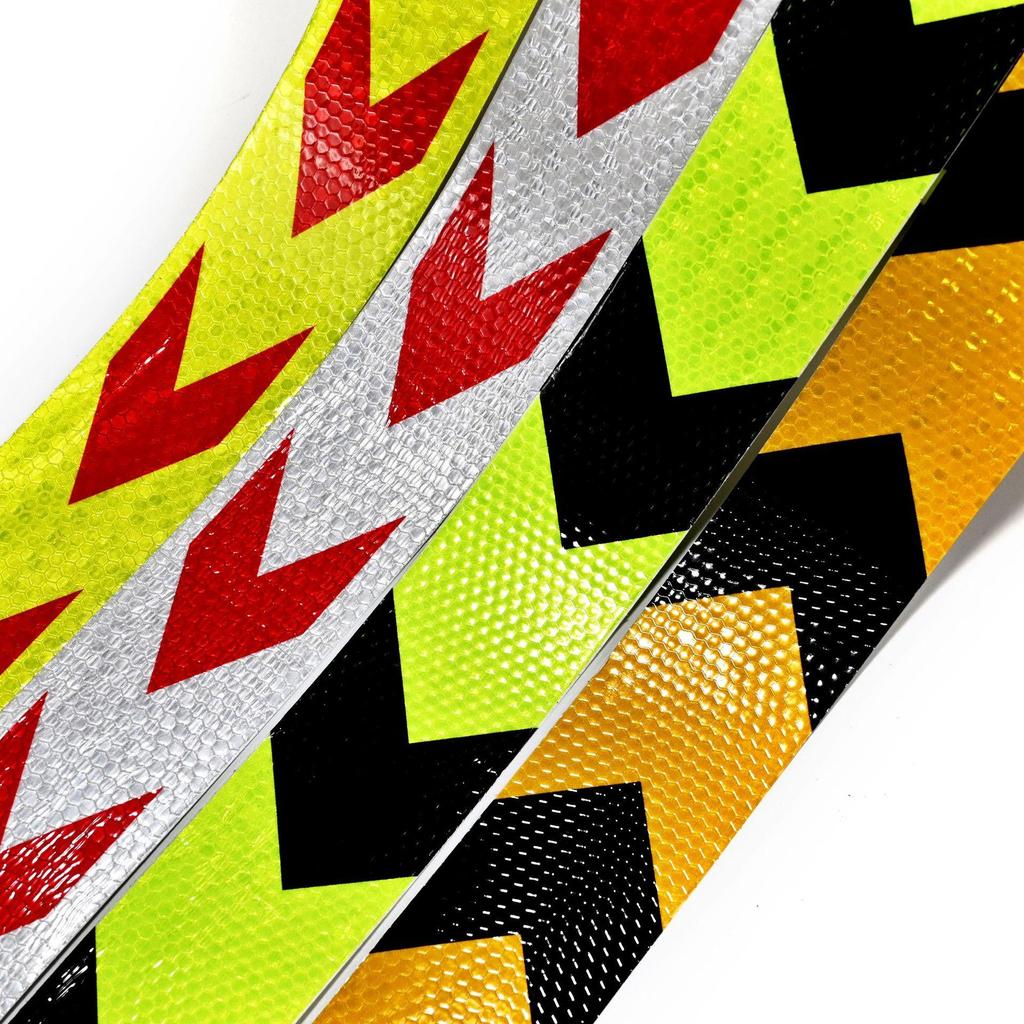 Reflective Lattice Arrow Sticker for Car/Truck Bumper - Waterproof, Sunscreen, Warning Marker