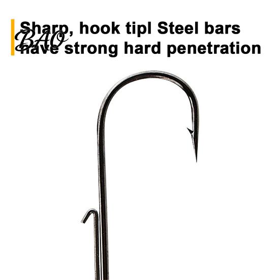 Fishing Equipment Kit 50Pcs Metal Hooks Set, 3.5/5/7/10/14g Jig Head Hook, Heavy Replacement Duty Fish Hook with Barbs for Freshwater Saltwater