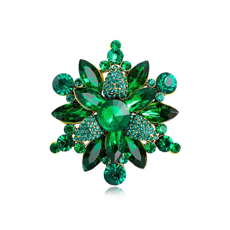 Crystal Glass Brooch, Alloy Rhinestone Corsage, In Stock, Clothing Accessory Pin.
