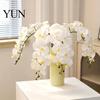 Durable Silk Orchids for Graduation Parties Artificial Phalaenopsis Orchid Flower Home Decor, Realistic Velvet Plant Easy Care Flowers Accents