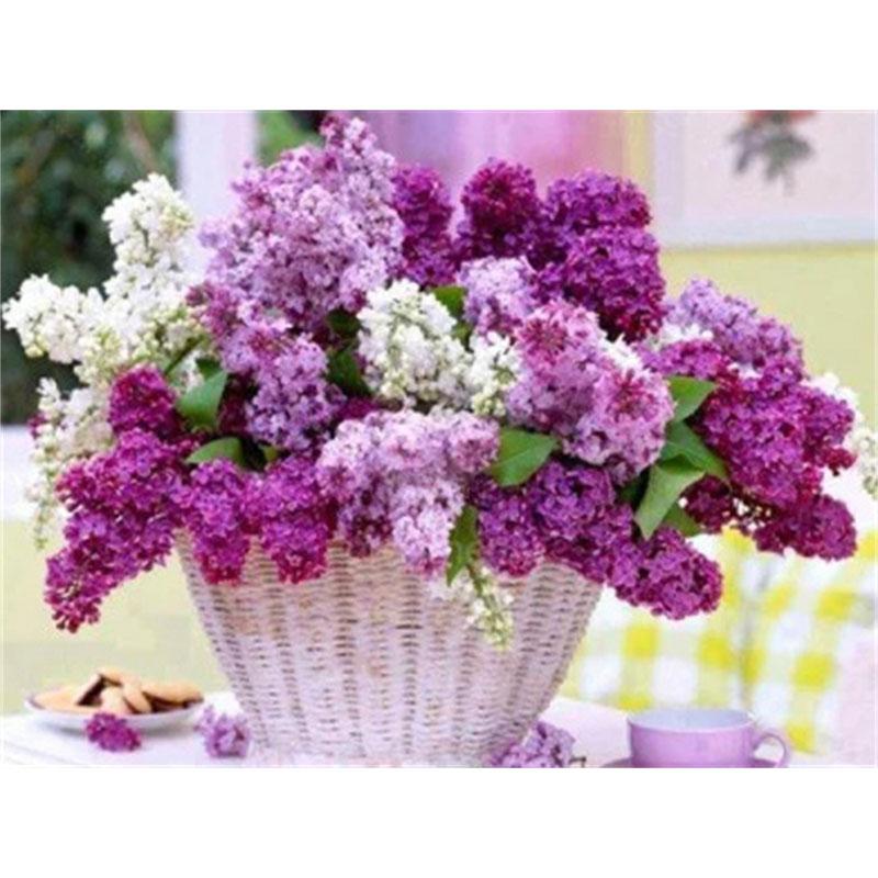 DIY Алмазная картина Цветок Вышивка крестом Набор Мозаика Искусство Алмазная картина Полный круг/квадрат Алмазное украшение для дома