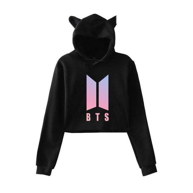 Худи BTS Bangtan Boys Love Yourself Tear с дизайном в виде милых кошачьих ушек, в нескольких цветовых вариантах