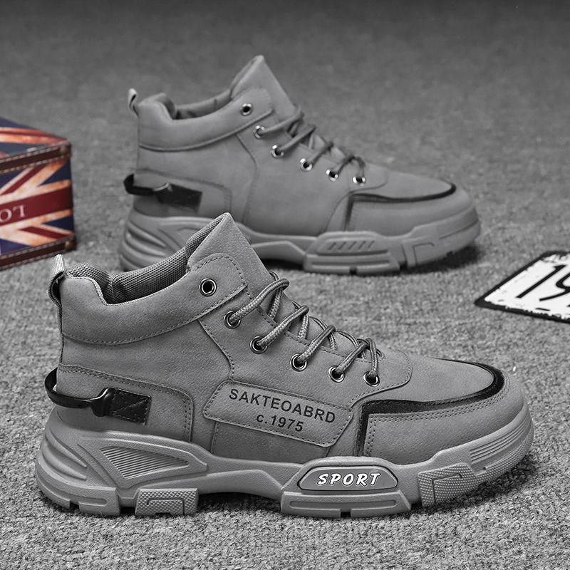 2025 autumn new Martin boots men's casual versatile breathable sports shoes Korean version of British style tooling big head shoes tide