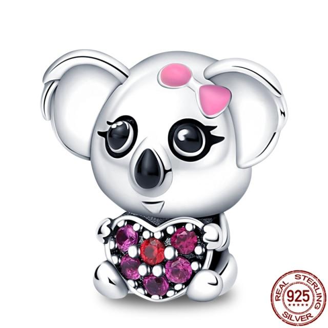 Charm Plata De Ley 925 Suitable Bracelet 925 Sterling Silver Kitten Galaxy Series Beaded Women's Diy Jewelry