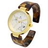 Snoopy PNT038-3 Acrylic Bangle Brown Women's Watch