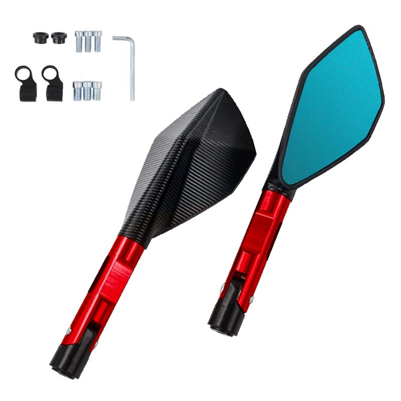 ЧПУ АЛЮМИНИЙ Кастомные Универсальные Мотоциклетные Зеркала Заднего Вида 8мм 10мм Для KAWASAKI Z750 NINJA250 HONDA R1 R6 FZ6 SUZUKI YAMAHA