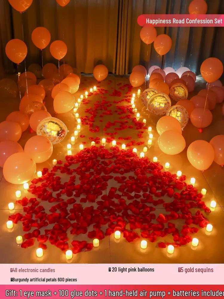 Romantic Indoor Proposal & Celebration Candle Decor Set