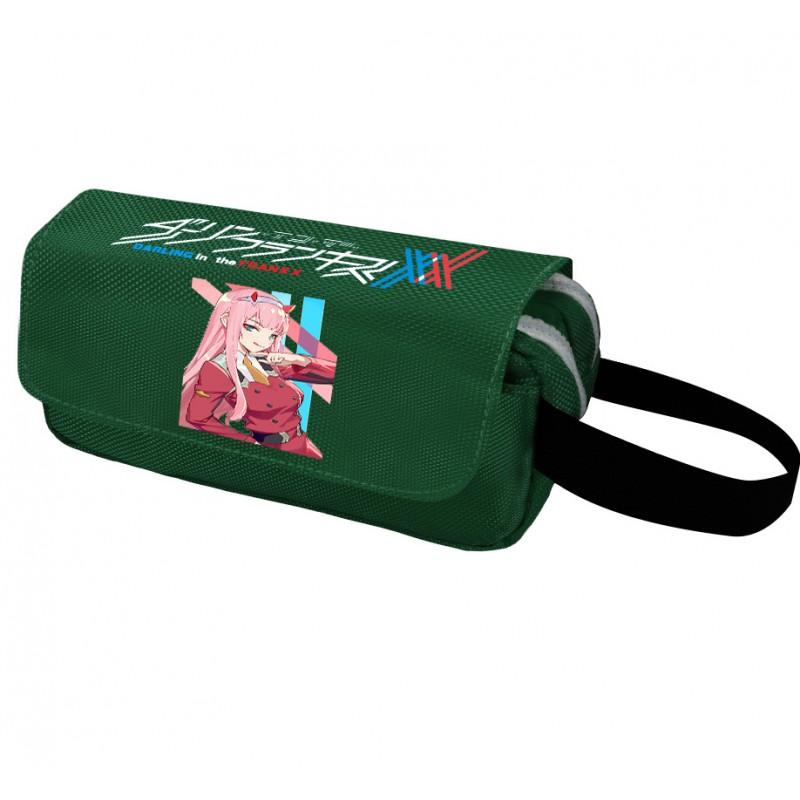 Anime Darling In Franxx Zero Two Pencil Case Large Capacity Multifunctional Student Stationery Pouch