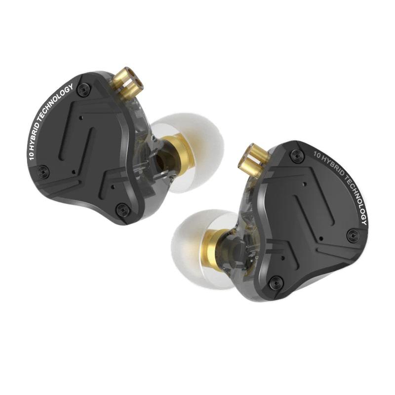 Гибридные вакуумные наушники KZ ZS10 Pro X с микрофоном Черный