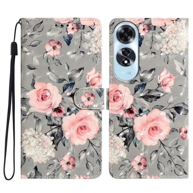 Для Oppo A60 4G чехол 3D Pattern подставка кожаный чехол для телефона с держателем слотов для карт