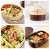 Long Lasting Food Grade Packed Lunch Easy To Clean Single-layer Wooden Lunch Box Kitchen Accessories Lunch Container