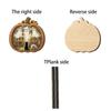 Wooden Desktop Decoration 2D Flat Halloween Decorative Plate Gifts Pumpkin Ornament  Indoor Decor