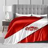 Canadian Soccer Logo Red Keep warm DesignFlannel blanket for bedroom, living room, sofa, and nap