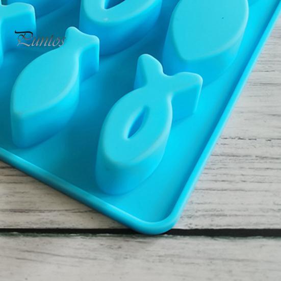 Ice Cube Tray Non Stick Flexible 8 Cavities Animal Fish Shape Chocolate Mold Baking Tool