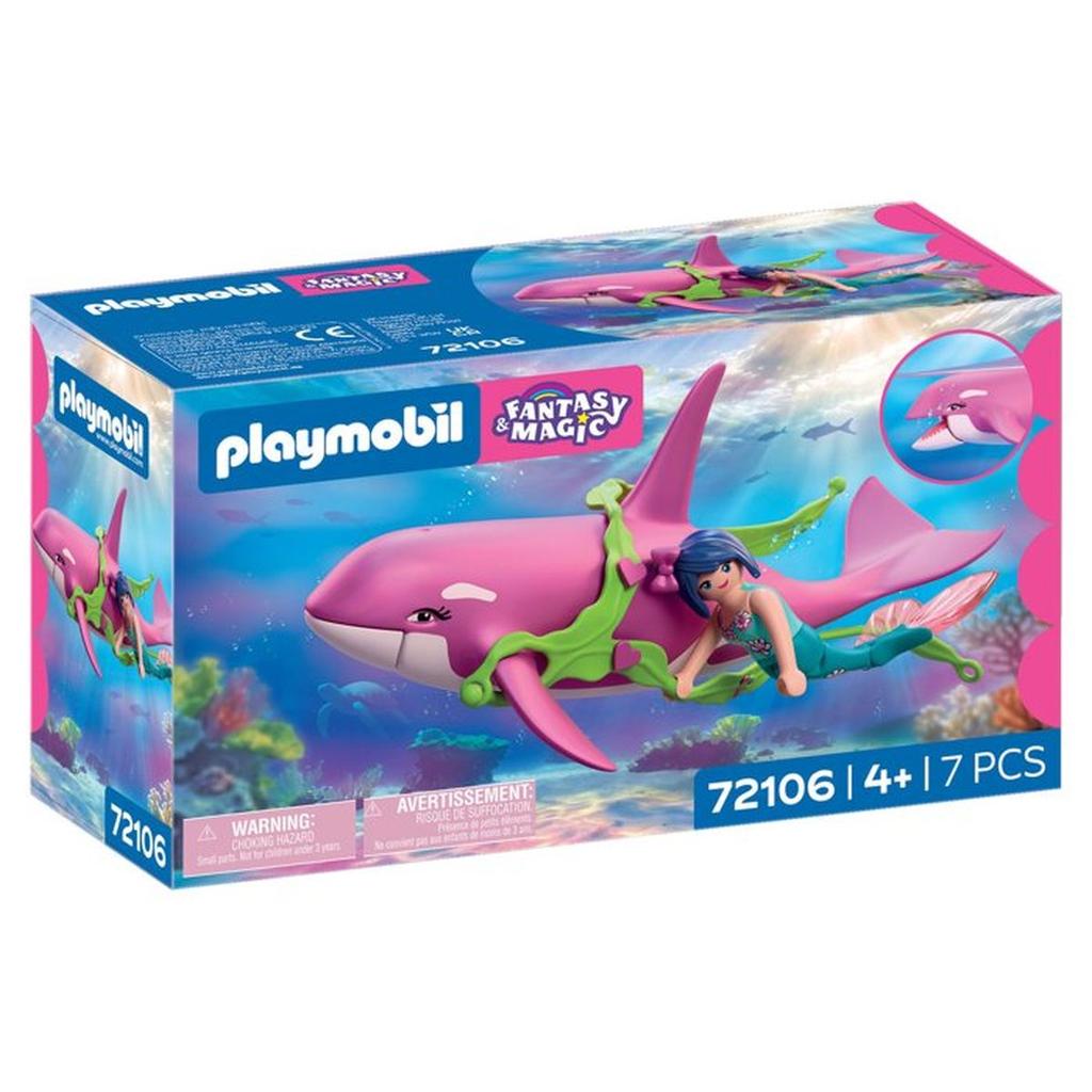 Playmobil 72106 Orque et sirene, Les Sirenes Fantasy & Magic, 7 pieces, Des 4 ans